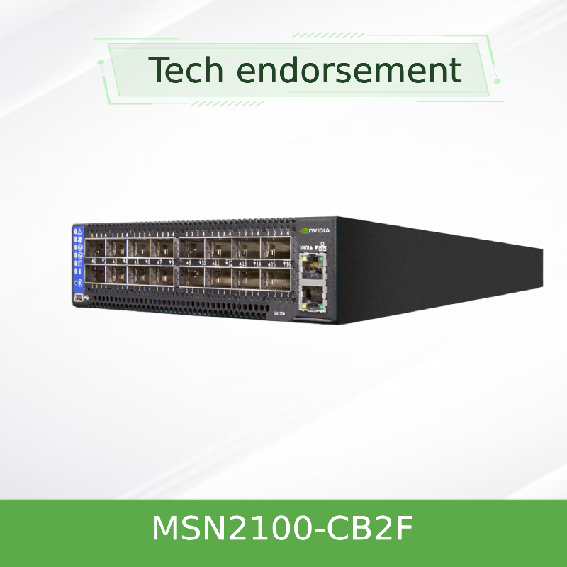 MSN2100-CB2F Comutador de rede Mellanox 100 Gigabit Ethernet GbE