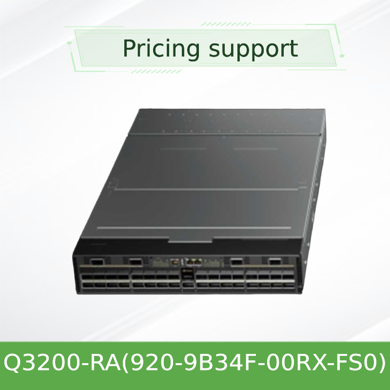 Switches Infiniband XDR Nvidia Q3200-Ra Quantum-3 com suporte a VLAN, baseados em dois módulos adjacentes, 2U, 36 portas XDR e 18 baias OSFP