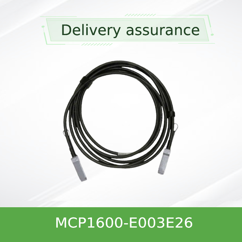 Cabo de cobre InfiniBand EDR do anexo MCP1600-E003E26 direto até 100Gb/S QSFP28 3m 26AWG preto