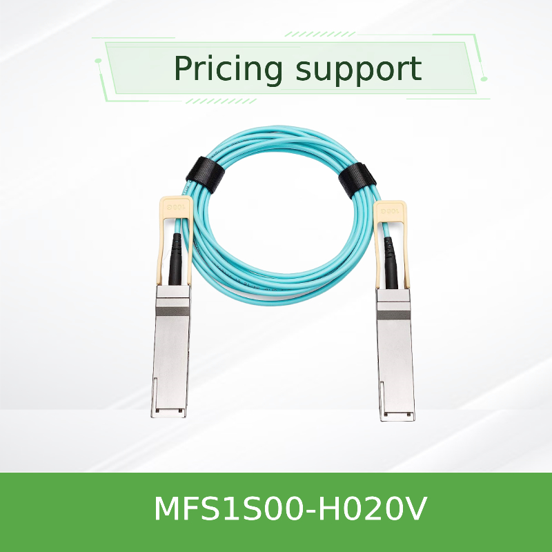 MFS1S00-H020V(980-9I45T-00H020) Cabo AOC Mellanox Ethernet 200GbE QSFP56 Cabo Óptico Ativo cabos infiniband