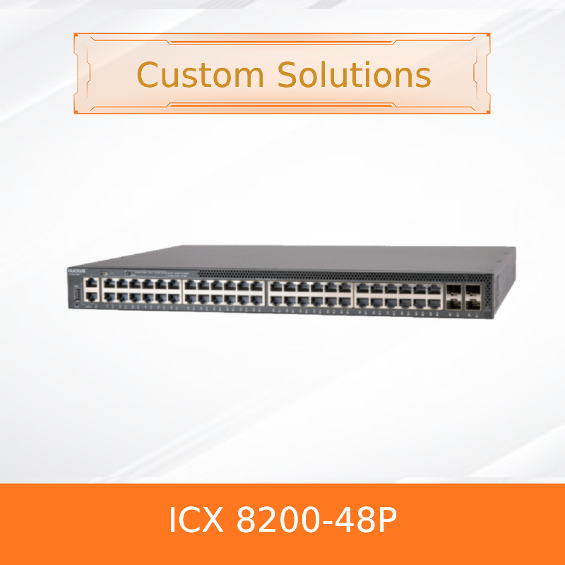 Switch de rede de alto desempenho Ruckus ICX 8200-48p para empresas