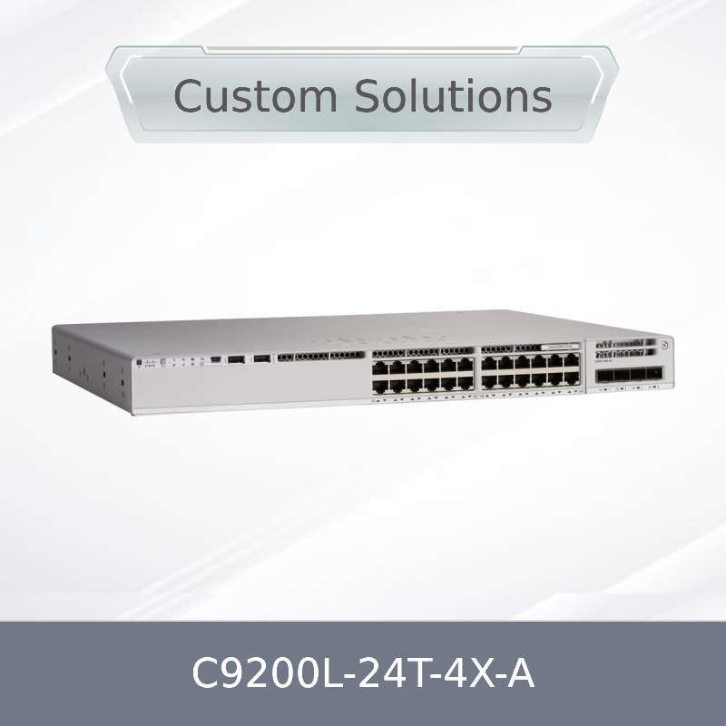 Original Novo Cisco C9200L-24t-4X-a Catalyst 9200L 24-Port 4X 1g Snmp empilhável Qos Lacp Cisco Switch C9200L-24t-4X-a