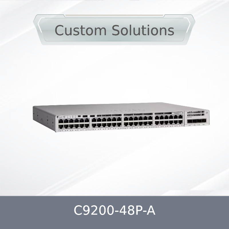 Switch de rede Cisco C9200-48P-A da série C9200 de 48 portas PoE+ de alta qualidade