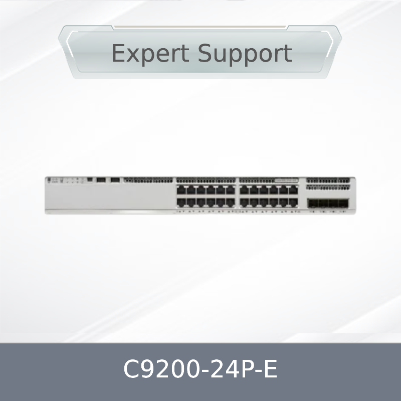 C9200-24p-E original 9200 Layer 2 Ethernet 24 Port Poe Network Switch com função Qos