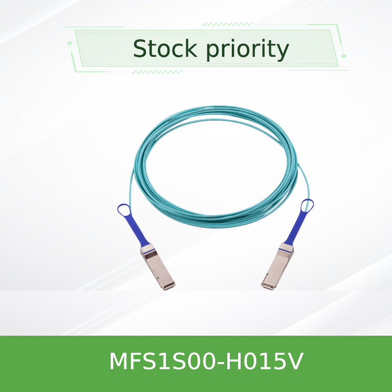 NVIDIA MFS1S00-H015V 200Gb/s QSFP56 cabo óptico ativo - 15m Extended Reach AOC para HDR InfiniBand & 200GbE