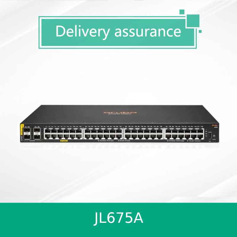 HPE Aruba CX 6100 JL675A Comutador Gigabit PoE+ de 48 portas 370W Classe 4 4x SFP+ Gerenciada camada 2