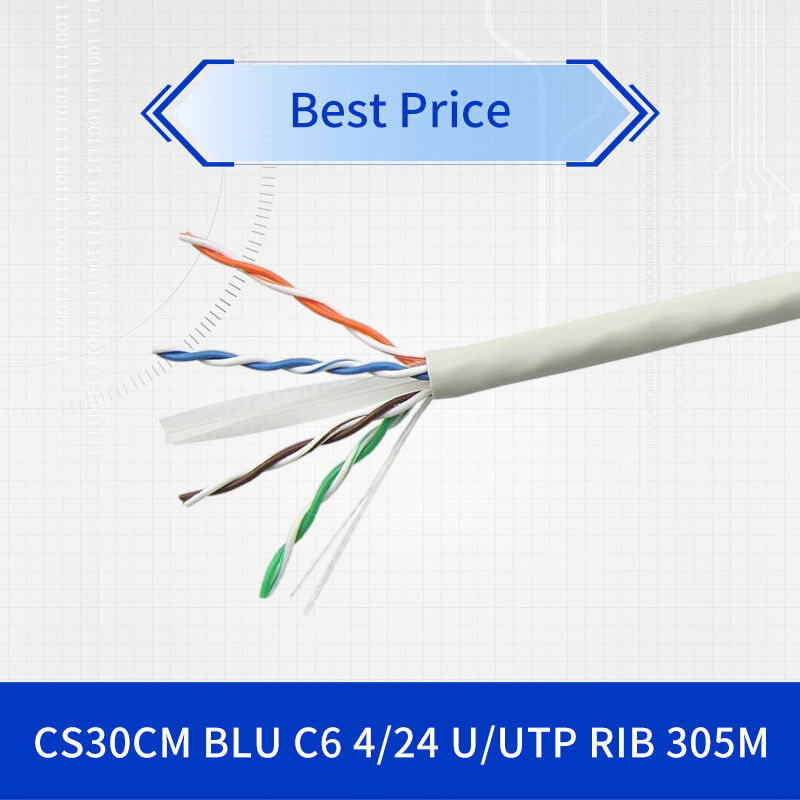 Category 6 U/UTP Network Cable with 24 AWG Solid Bare Copper 305-meter Reel ANSI/TIA-568.2-D Compliant