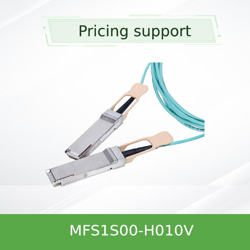 Cabo Óptico Ativo QSFP56 de 200 Gb/s e 10m MFS1S00-H010V da Mellanox, Alcance Estendido para Redes de Data Center