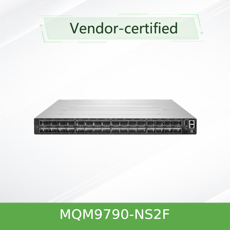 NVIDIA MQM9790-NS2F 400Gb/s InfiniBand Switch   64-Port NDR, 51.2Tb/s, gerenciado externamente, 1U para HPC & AI Clusters