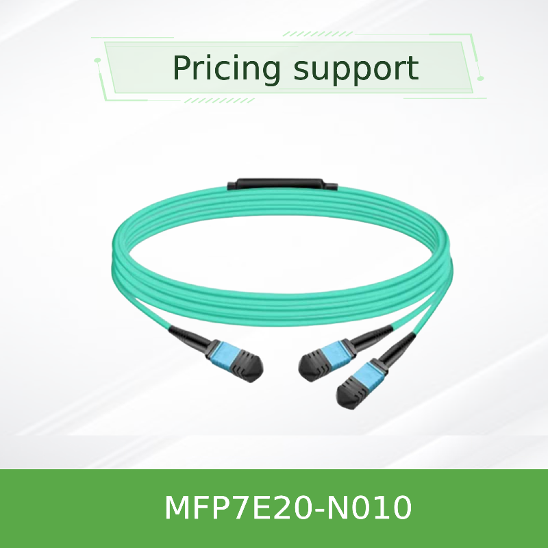 NVIDIA MFP7E20-N010 10m MPO-12/APC Multimode Fiber Optic Cable