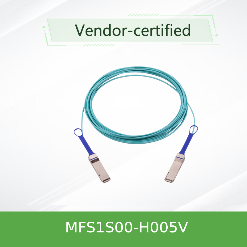 NVIDIA MFS1S00-H005V – Cabo AOC QSFP56 de 5m e 200G para InfiniBand HDR e 200GbE